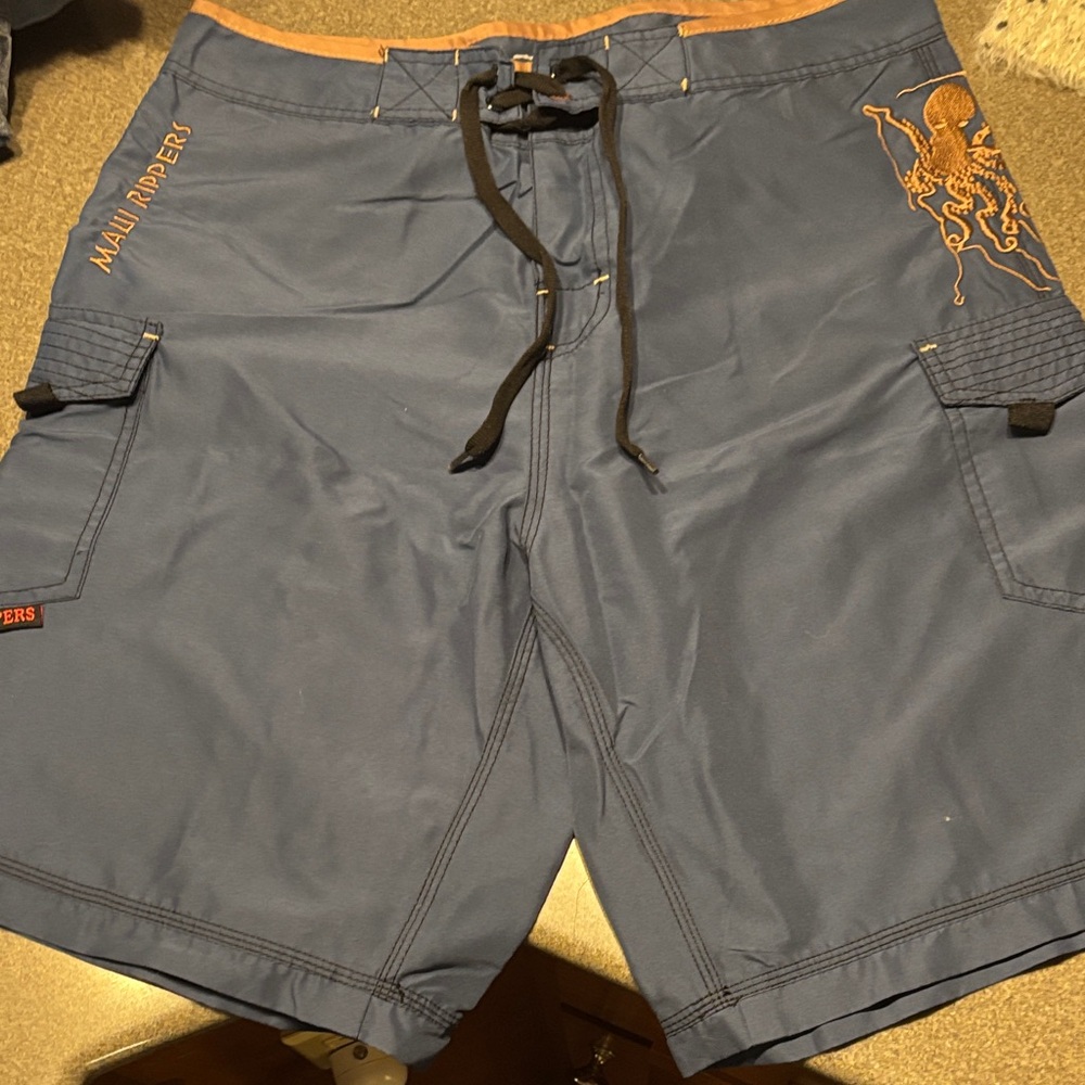 Navy Blue Maui Rippers Men's Swim Board Shorts